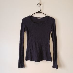 Navy Long Sleeve Top